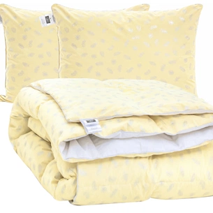 Ковдра MirSon Набір №2157 Bio-Beige Зима 90% пух 140х205 + подушки (2200003022308) зображення 1