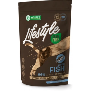 Сухий корм для кішок Nature's Protection Lifestyle Grain Free White Fish Sterilised Adult Cat 400 г (NPLS45801) зображення 1