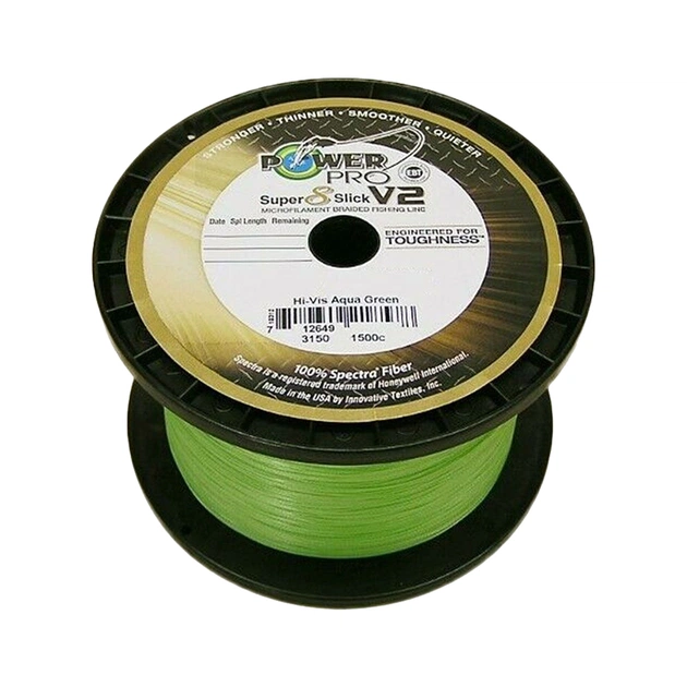Шнур Power Pro Super 8 Slick V2 Aqua Green 2740m 0.28mm 44lb/20.0kg (2266.98.37) - изображение 1