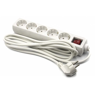 Мережевий фільтр живлення PowerPlant 3 м, 5 розеток, 3x1.0мм2 (PPSA08M30S5) зображення 1