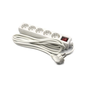 Мережевий фільтр живлення PowerPlant 3 м, 5 розеток, 3x1.0мм2 (PPSA08M30S5) зображення 1