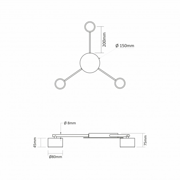 Світильник точковий Videx під лампу 3xGX53 накладний Білий (VL-SPF20B-W) - picture 3