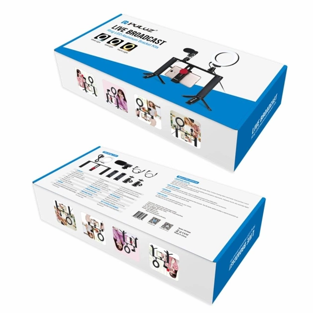 Набір блогера Puluz 4in1 (ring light, mount, phone holder, microphone) (PKT3028) - picture 9