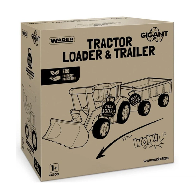 Спецтехніка Wader Трактор "Гігант" з причіпом та ковшем (66300) - зображення 4