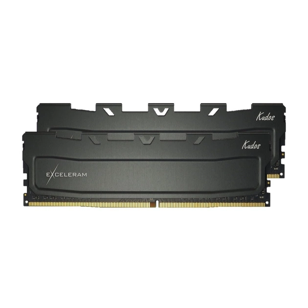 Модуль пам'яті для комп'ютера DDR4 32GB (2x16GB) 3200 MHz Black Kudos eXceleram (EKBLACK4323216XD) - зображення 1