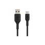 Дата кабель USB 2.0 AM to USB-C 0.15m 15W PVC black Belkin (CAB001BT0MBK) - зменшене зображення 1