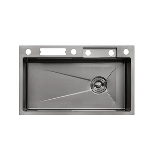 Мийка кухонна Kroner Schwarze-SET7545NBPVD (CV033805) зображення 1