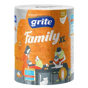 Паперові рушники Grite Family Jumbo XL 2 шари 1 рулон (4770023348613) зображення 1