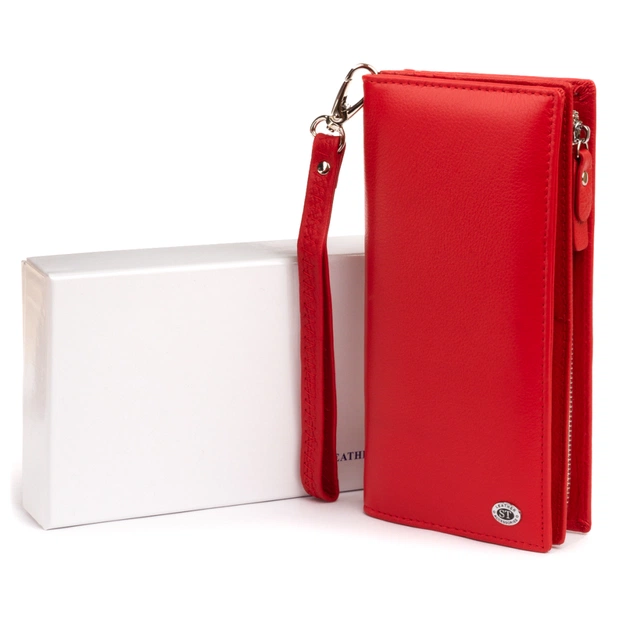 Кошелек ST Leather Кожаный женский Красный (19275) - изображение 9