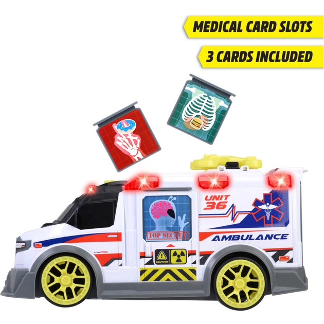 Спецтехніка Dickie Toys Функціональний автомобіль Швидка допомога з аксесуарами зі звуком та світловими ефектами 41 см (3307003) - picture 4