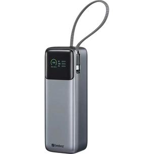 Батарея універсальна Sandberg 27000mAh 140W+100W PD/140W, with built-in Type-C cable 140W (421-31) зображення 1