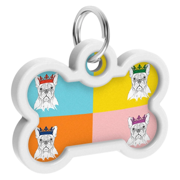 Адресник для тварин WAUDOG Smart ID з QR паспортом "Французький бульдог", кістка 40х28 мм (0640-0209) - picture 4