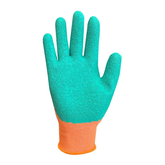 Защитные перчатки Neo Tools детские латекс, полиэстер, дышащая верхняя часть, р.4, оранжевый (97-644-4) - изображение 8