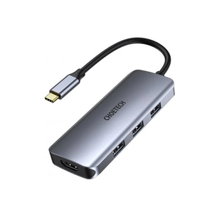 Концентратор Choetech USB-C 7-in-1 (HDMI/PD/CR/USB-A/USB-C) alum (HUB-M19-GY) зображення 1