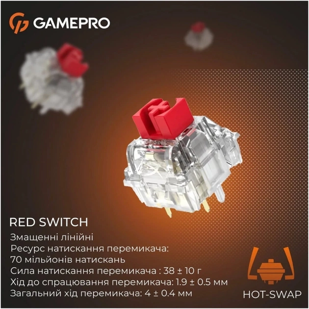 Клавіатура GamePro Genesis Silverlight MK116 USB UA Grey (MK116) - зображення 9