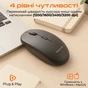 Мишка Meetion BTM100 Wireless/Bluetooth/USB Black (MT-BTM100-A) - зменшене зображення 4