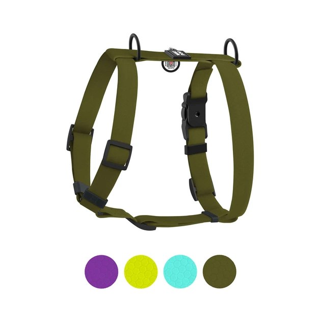 Шлея для собак WAUDOG Magnet анатомічна Н-подібна з QR-паспортом, магнітна пряжка-фастекс L хакі (262431) - picture 6