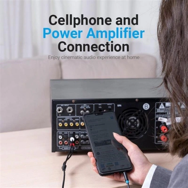 Кабель Vention 3.5 мм - 2хRCA (M/M), 2 м, Black (BCLBH) - picture 6