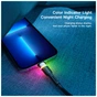 Дата кабель USB 2.0 AM to Lightning 2.0m 2.4A LED black Essager (EXCL-XCDA01) - зменшене зображення 6