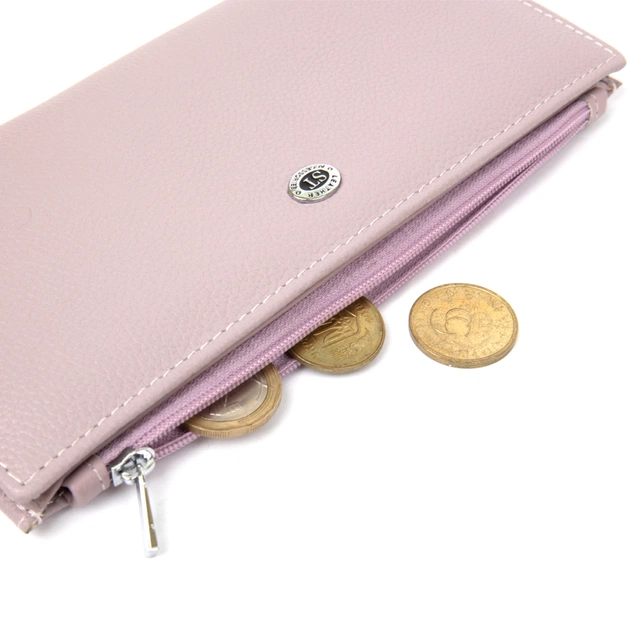 Гаманець ST Leather Шкіряний Ліловий (19384) - зображення 8