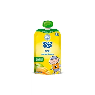 Дитяче пюре Чудо-Чадо Яблоко Банан 180 г (4820016254633) зображення 1