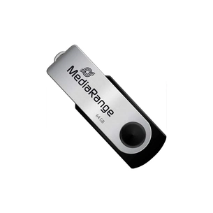 USB флеш накопичувач Mediarange 64GB Black/Silver USB 2.0 (MR912) зображення 1