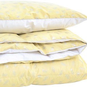 Ковдра MirSon Набір пуховий №2118 Bio-Beige Зима 70% пух 155х215 + подушка 50х70 м'яка (2200003023558) зображення 1