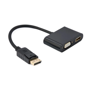 Перехідник Cablexpert DisplayPort to HDMI/VGA (A-DPM-HDMIFVGAF-01) зображення 1