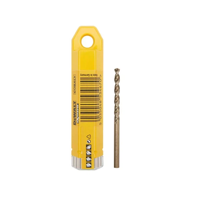 Сверло DeWALT по металлу EXTREME INDUSTRIAL COBALT HSS-CO, 5,5 х 93 х 52 мм, 10 шт (DT4932) - изображение 1