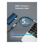 Дата кабель USB-C M to USB-C F 0.5m 5Gbps 60W 4K60Hz Cabletime (CA913664) - зменшене зображення 4