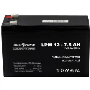 Батарея до ДБЖ LogicPower LPM 12В 7.5 Ah (3864) зображення 1