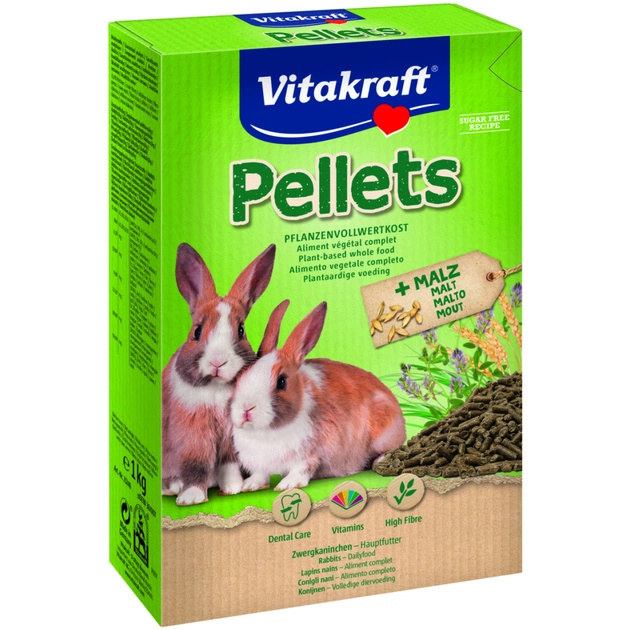 Корм для гризунів Vitakraft Pellets для кроликів 1 кг (4008239252463) - picture 1