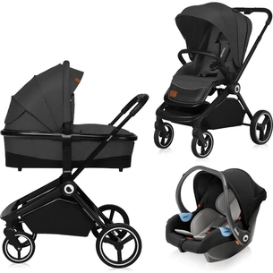 Коляска Lionelo 3 в 1 Mika Grey Graphite (LO-MIKA 3IN1 GREY GRAPHITE) зображення 1