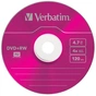Диск DVD Verbatim 4.7Gb 4x SlimCase 5шт Color (43297) - уменьшенное изображение 4