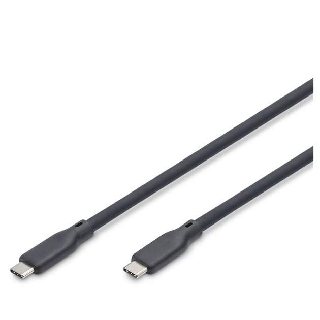 Дата кабель USB-C to USB-C 1.0m USB4 2.0 80G 240W 16K silicone black Digitus (AK-300350-010-S) - зображення 1