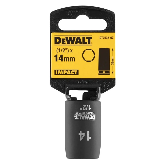 Головка торцева DeWALT IMPACT ударна коротка, 1/2 х 14 мм (DT7532) - picture 2