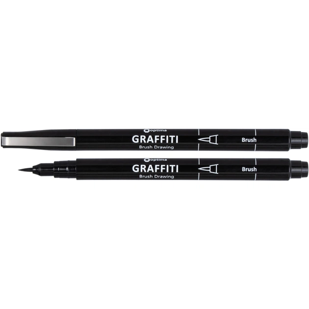 Лайнер Optima GRAFFITI Brush 0,5 мм black (O16414) - изображение 1