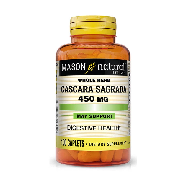 Трави Mason Natural Каскара Саграда, 450 мг, Cascara Sagrada, 100 каплет (MAV14041) - зображення 1