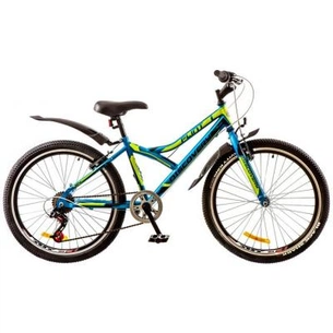 Велосипед Discovery 24" FLINT 14G Vbr 14" St синьо-чорно-зелений 2017 (OPS-DIS-24-060) зображення 1
