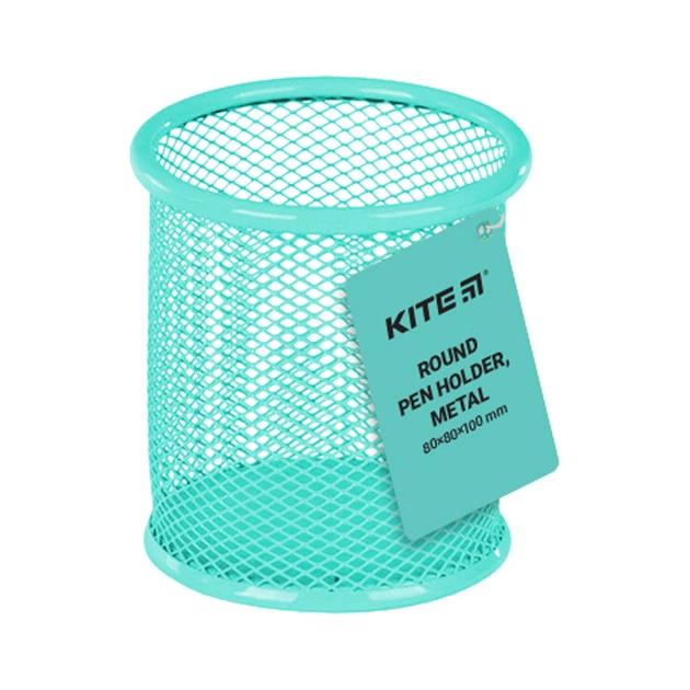 Підставка для ручок Kite кругла, металева 80х80х100 мм бірюзовий (K22-2110-16) - picture 2