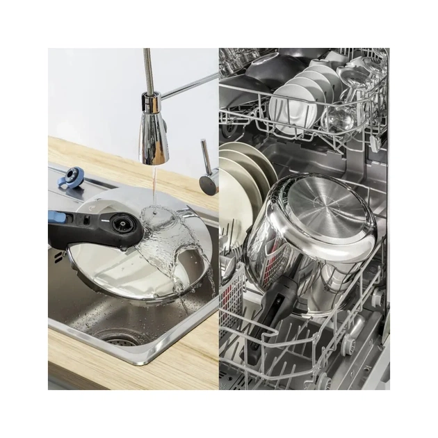 Каструля Tefal Secure Trendy Скороварка з паровим кошиком 4л (P2580402) - picture 6