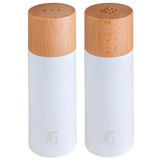 Набір для спецій Bergner Naturally, для солі та перцю 2 предмета (BG-48518-WH) - picture 1