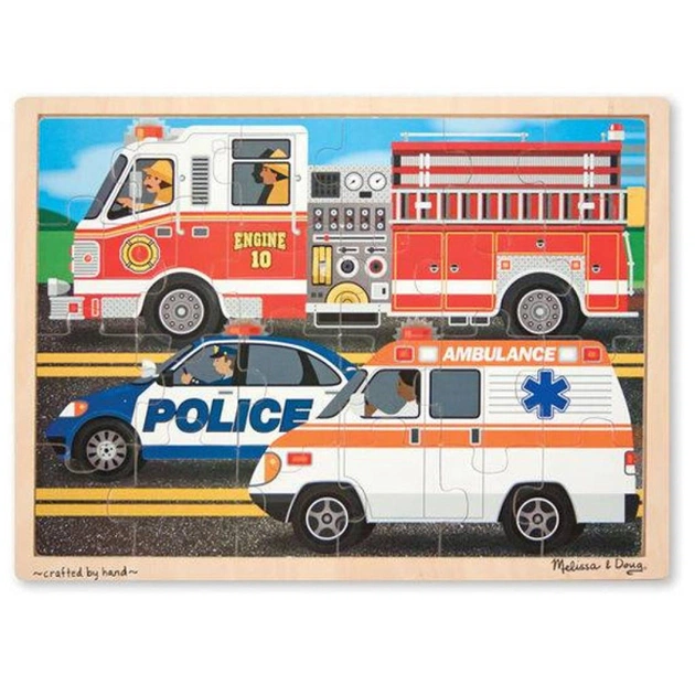 Пазл Melissa&Doug Спецмашины, 24 элемента (MD9062) - изображение 1