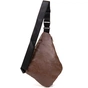 Сумка Vintage Слінг шкірозамінник Темно-коричнева (20566) - зменшене зображення 2