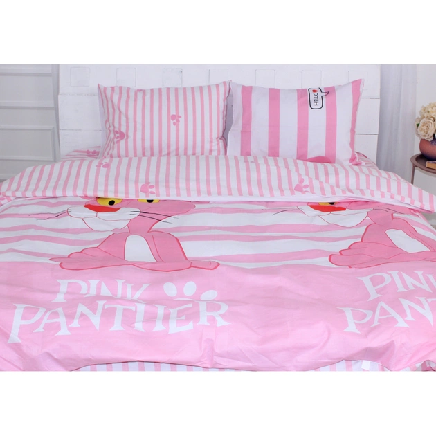 Постільна білизна MirSon Бязь Ranforce Elite 17-0110 Pink Pantere 175х210 (2200004673134) - зображення 1