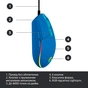 Мишка Logitech G102 Lightsync USB Blue (910-005801) - зменшене зображення 6