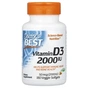Вітамін Doctor's Best Вітамін D3, 2000 МО, Vitamin D3, 180 вегетаріанських капсул (DRB-00535) - зменшене зображення 1