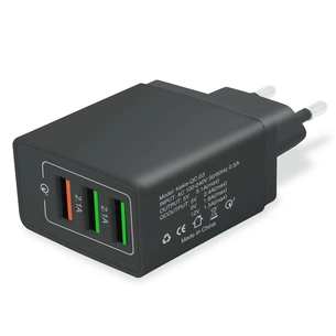 Зарядний пристрій XoKo QC-305 3 USB 5.1A Black (QC-305-BK) зображення 1