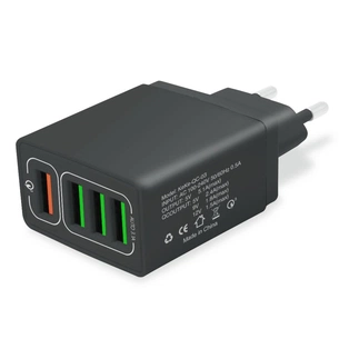 Зарядний пристрій XoKo QC-405 4 USB 6.2A Black (QC-405-BK) зображення 1