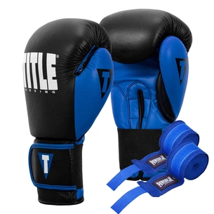 Боксерські рукавички Title Boxing Dynamic Strike Black/Blue 12 oz (XDBG 12 BK/BL) зображення 1